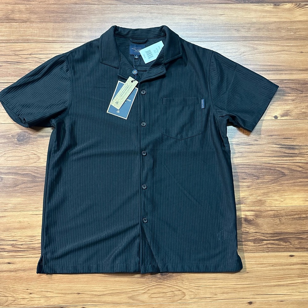 Mark Asher Classic Black Button Down Shirt for Men